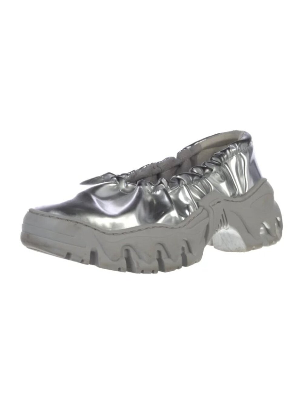 Rombaut Silver Vegan Leather Boccaccio II Aura Ballerina Flats